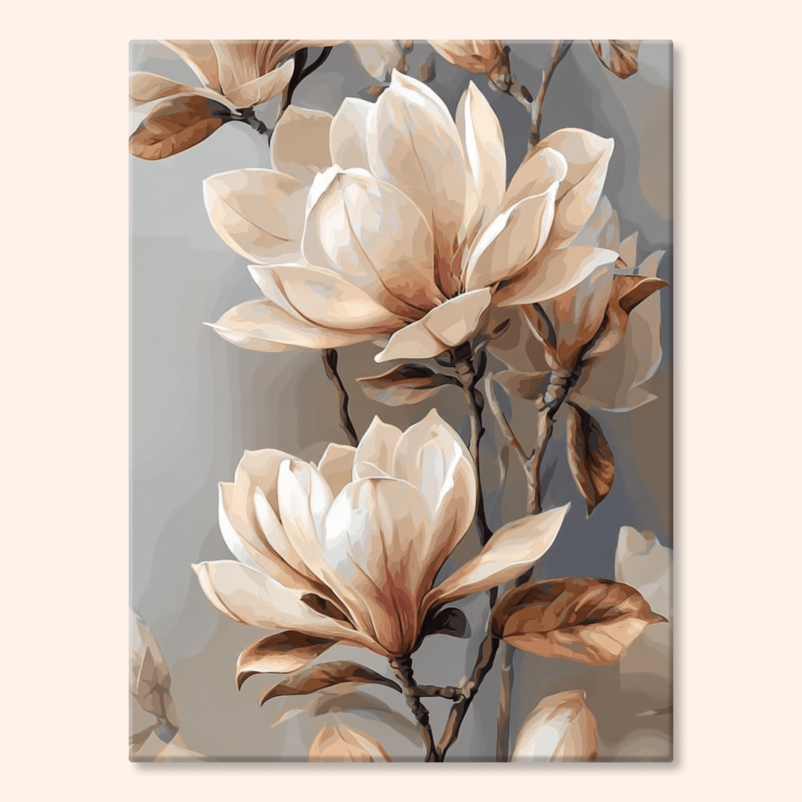 Paint by numbers - Faint Floral Curve - MyArt