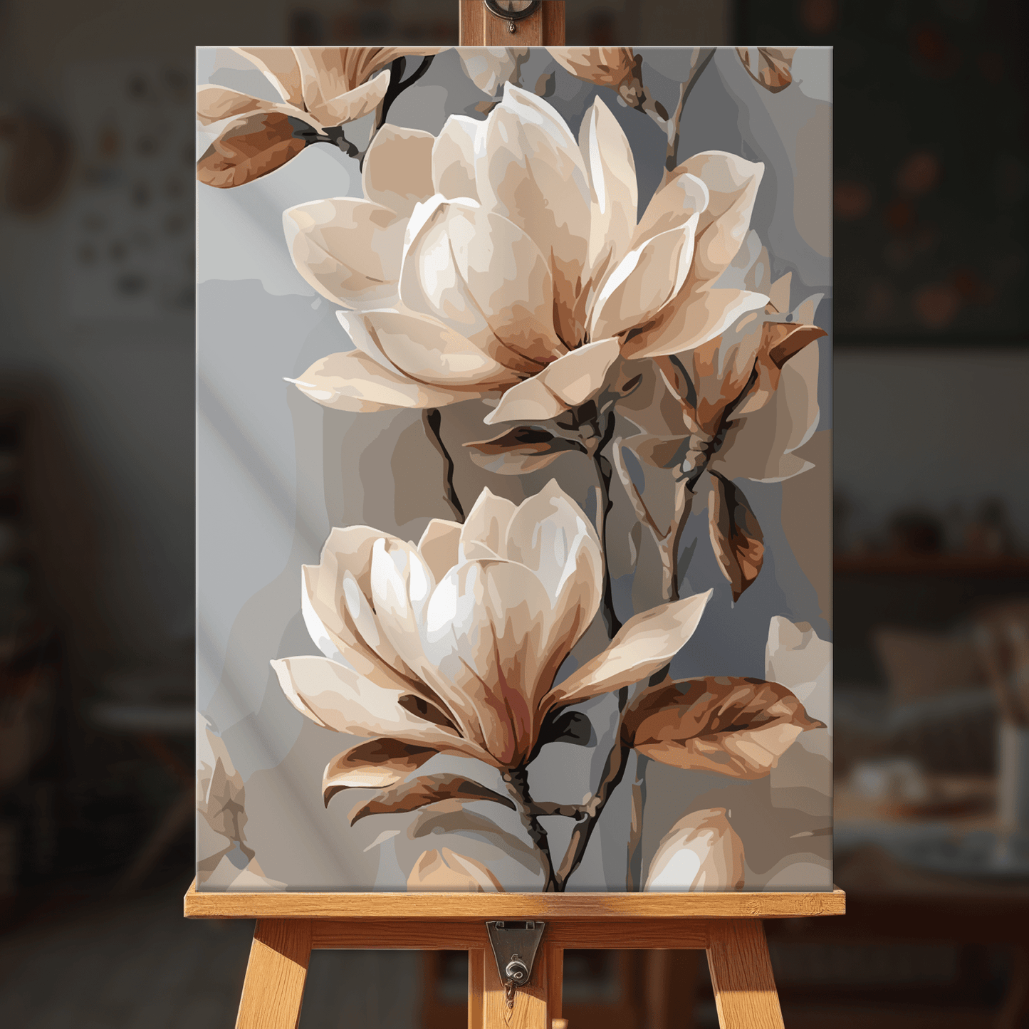 Paint by numbers - Faint Floral Curve - MyArt