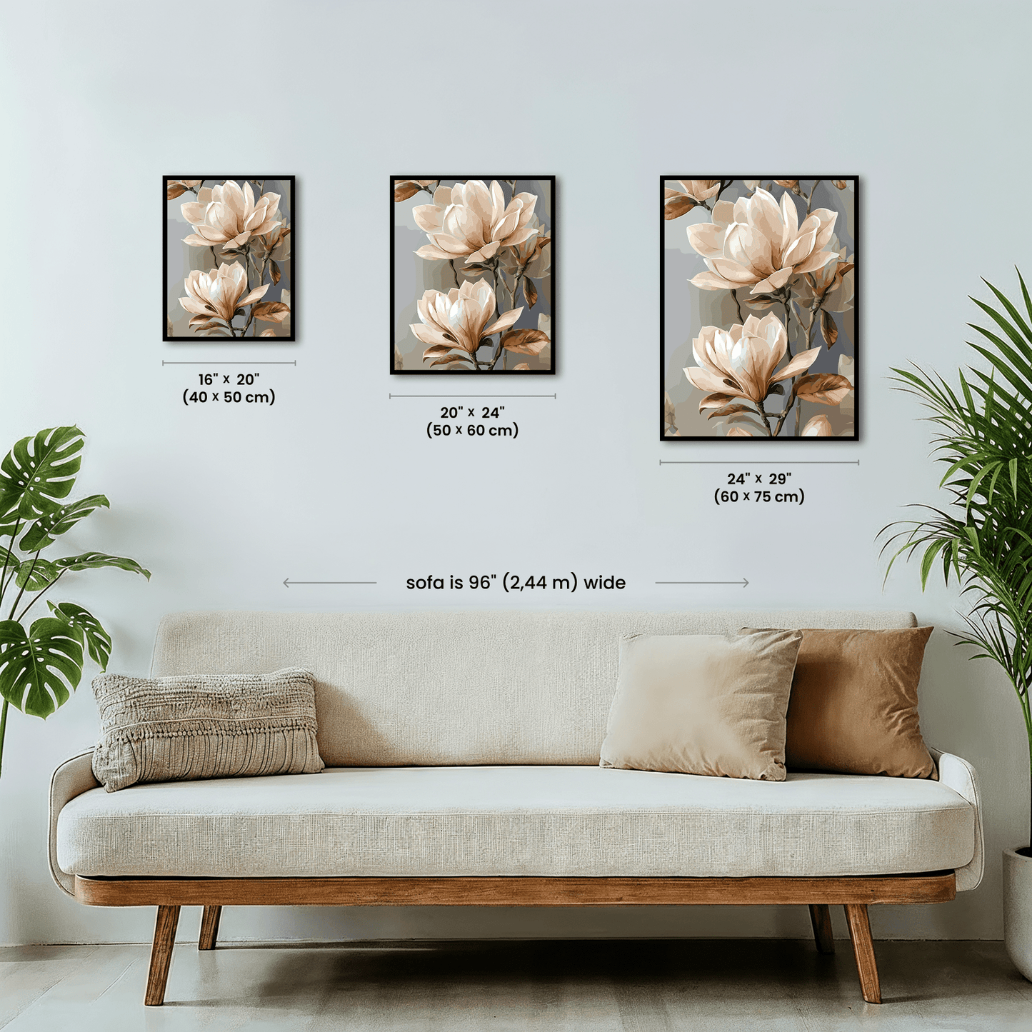 Paint by numbers - Faint Floral Curve - MyArt