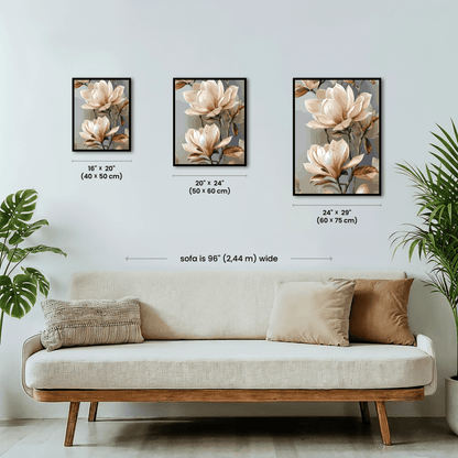 Paint by numbers - Faint Floral Curve - MyArt