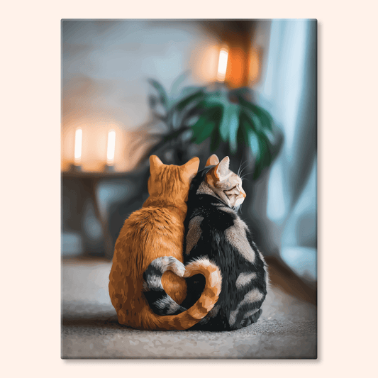 Paint by numbers - Feline Heart - MyArt