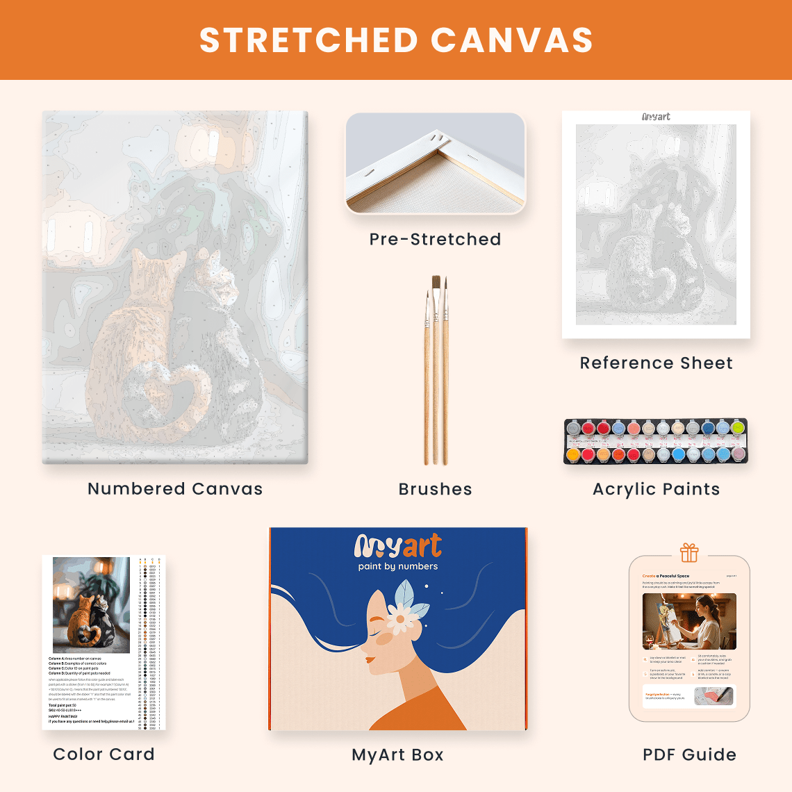 Paint by numbers - Feline Heart - MyArt