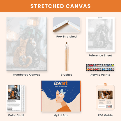 Paint by numbers - Feline Heart - MyArt