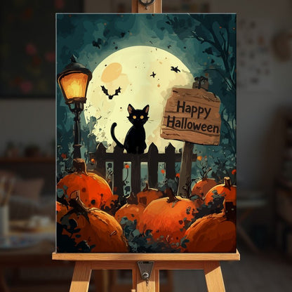 Paint by numbers - Fence Cat - MyArt