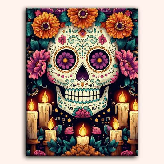 Paint by numbers - Festive Skull - MyArt