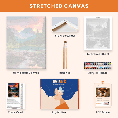 Paint by numbers - Fiery Peaks - MyArt