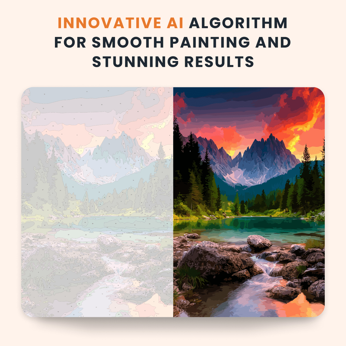 Paint by numbers - Fiery Peaks - MyArt