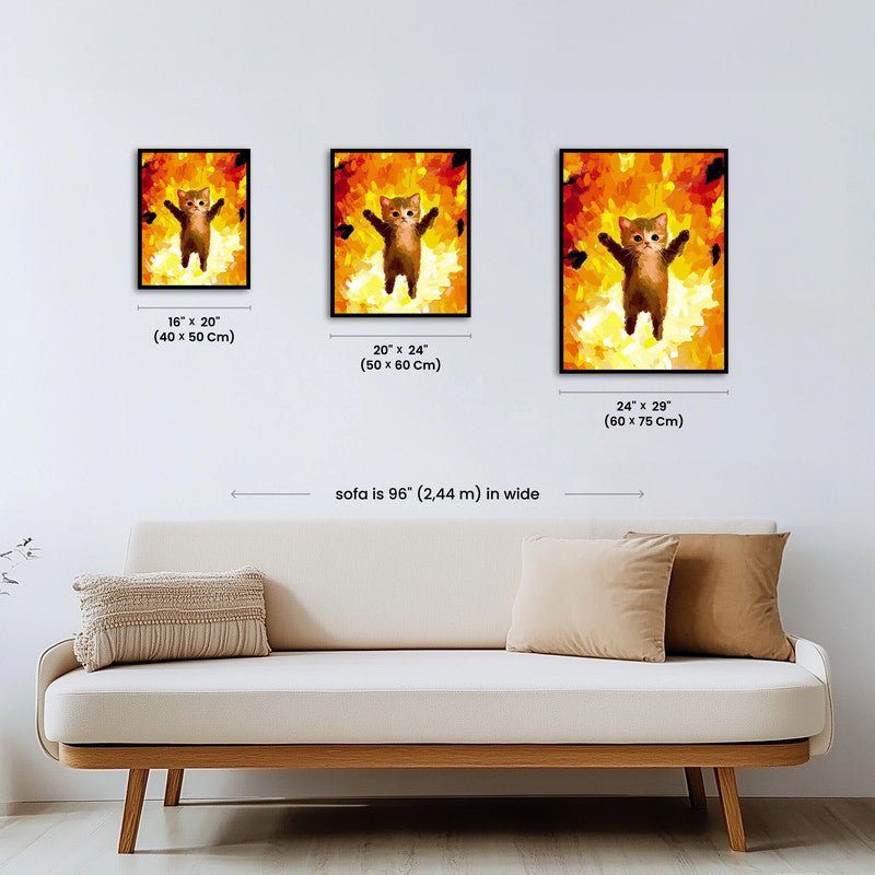 Paint by numbers - Fire Meow - MyArt