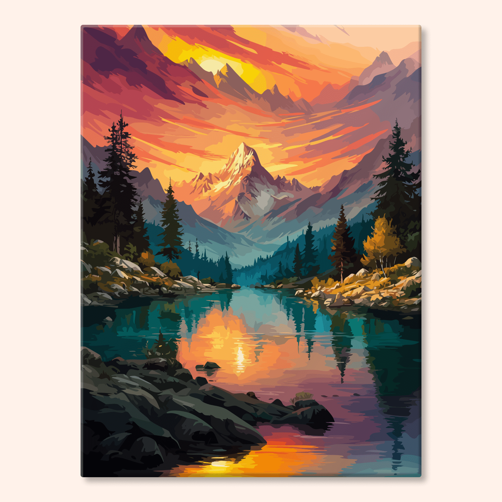 Paint by numbers - Fire Reflection - MyArt