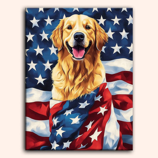 Paint by numbers - Flag Dog - MyArt