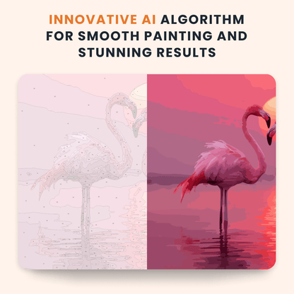 Paint by numbers - Flamingo Hearts - MyArt