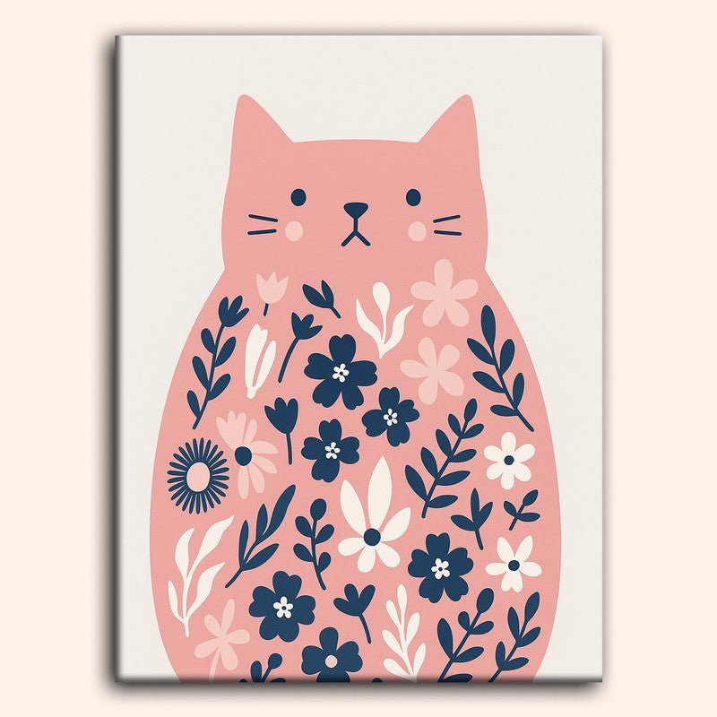 Paint by numbers - Floral Meow - MyArt