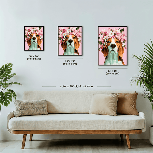 Paint by numbers - Floral Beagle - MyArt