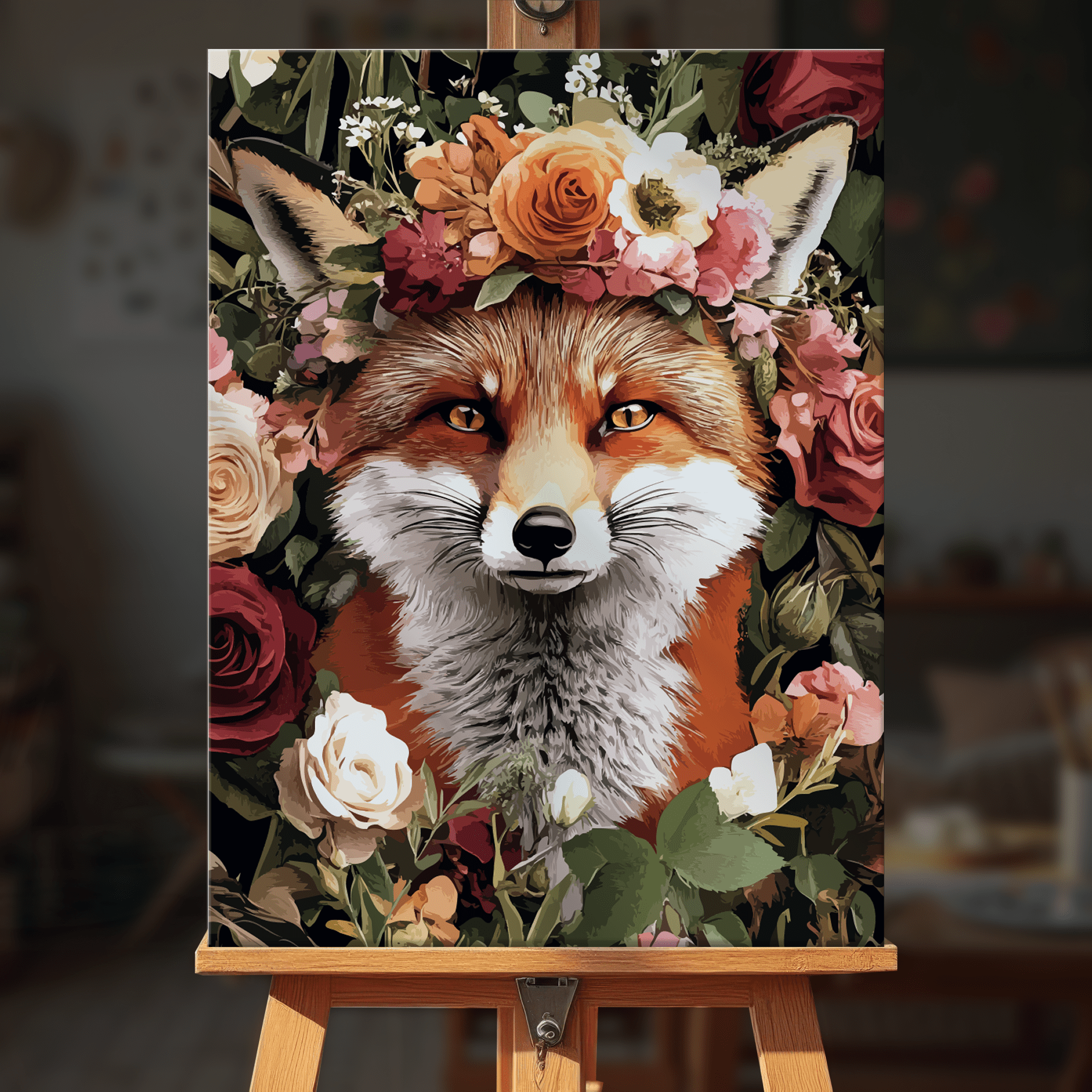 Paint by numbers - Floral Fox - MyArt