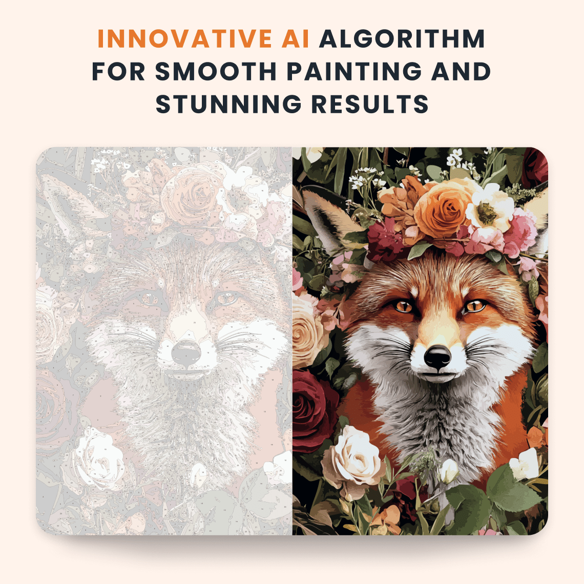 Paint by numbers - Floral Fox - MyArt