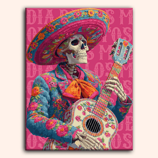 Paint by numbers - Floral Guitar - MyArt