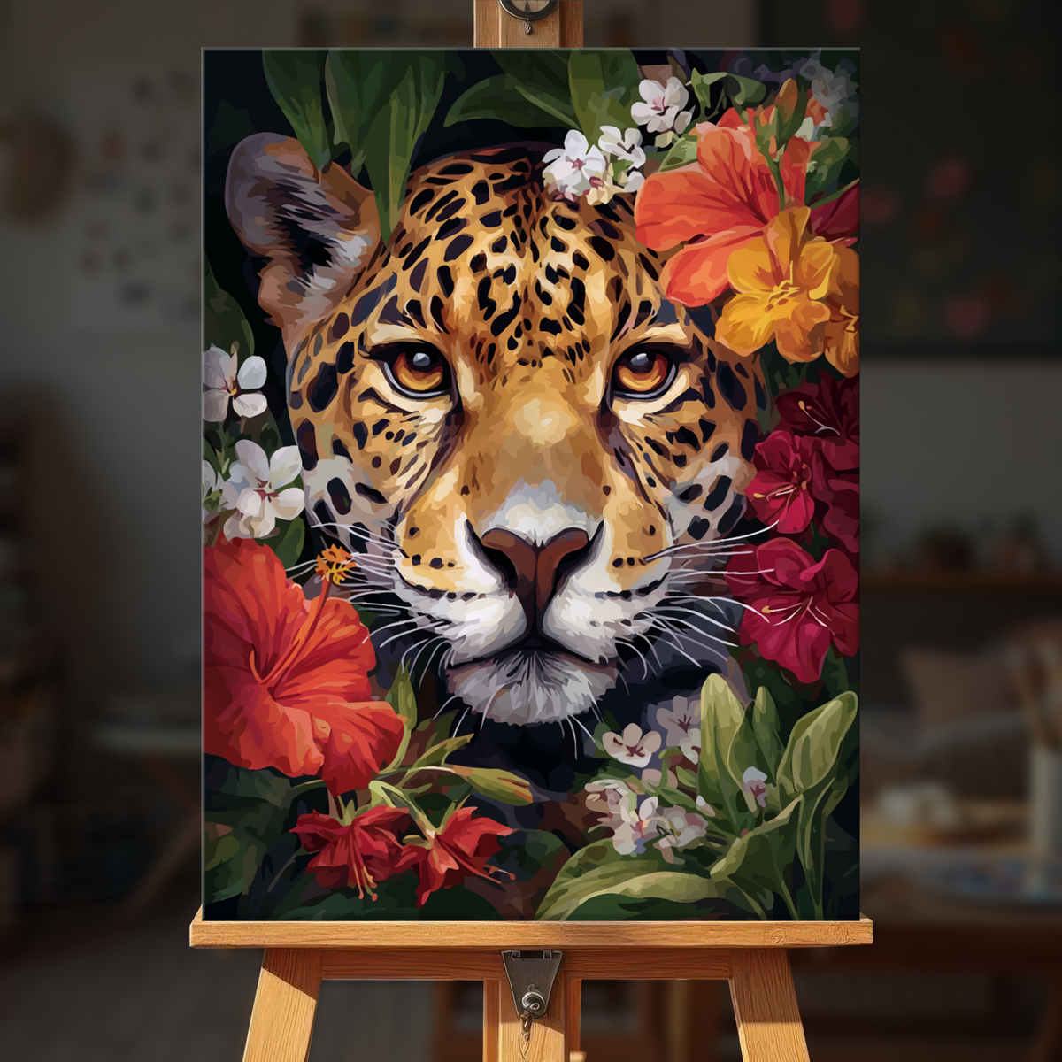 Floral Leopard