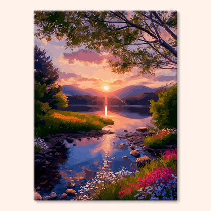 Paint by numbers - Floral Sunset - MyArt