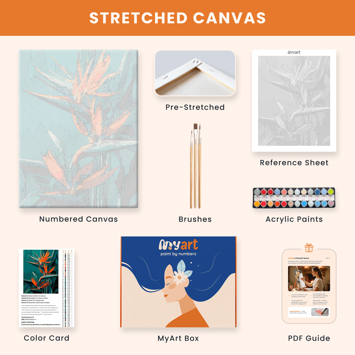 Paint by numbers - Flower Rhythm Line - MyArt