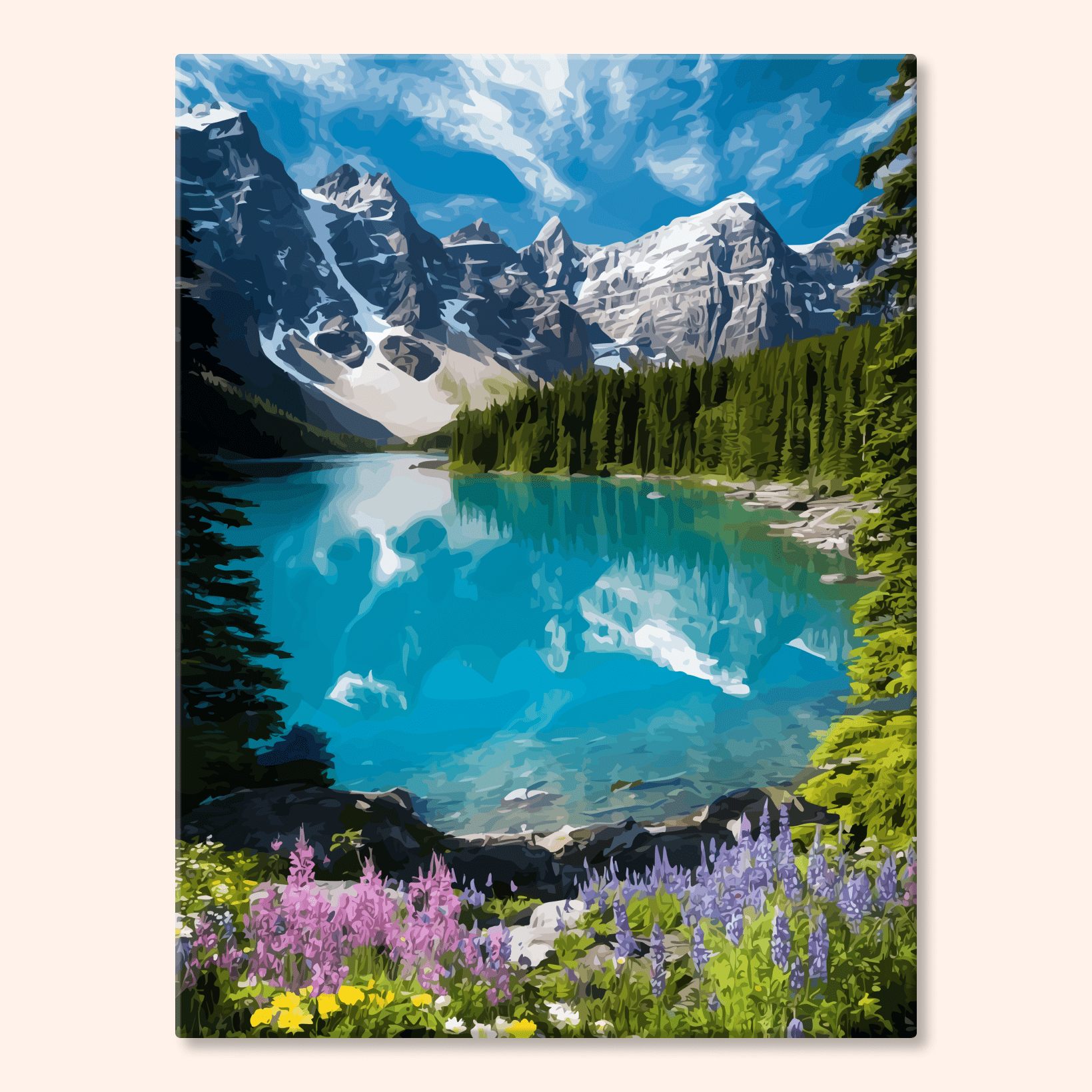 Paint by numbers - Flowered Lake - MyArt