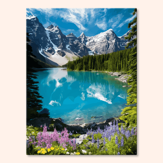 Paint by numbers - Flowered Lake - MyArt