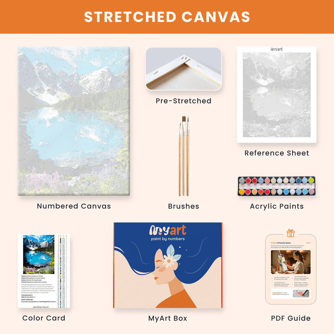 Paint by numbers - Flowered Lake - MyArt