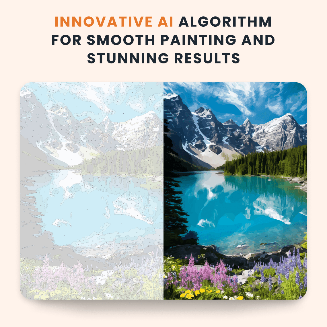 Paint by numbers - Flowered Lake - MyArt