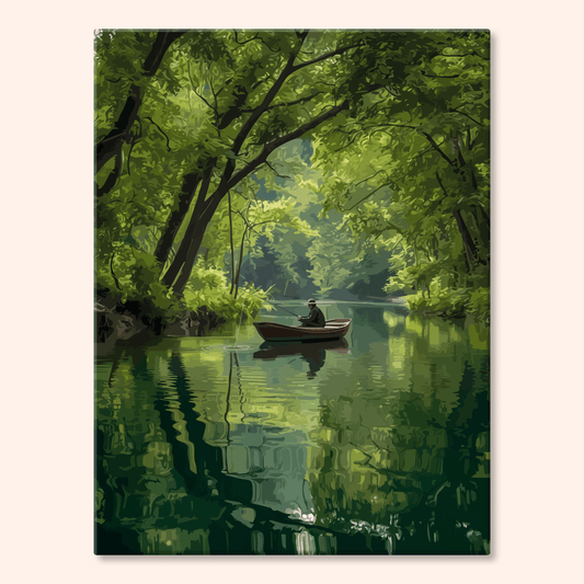 Paint by numbers - Forest Canoe - MyArt