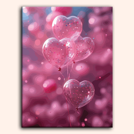 Paint by numbers - Glitter Hearts - MyArt