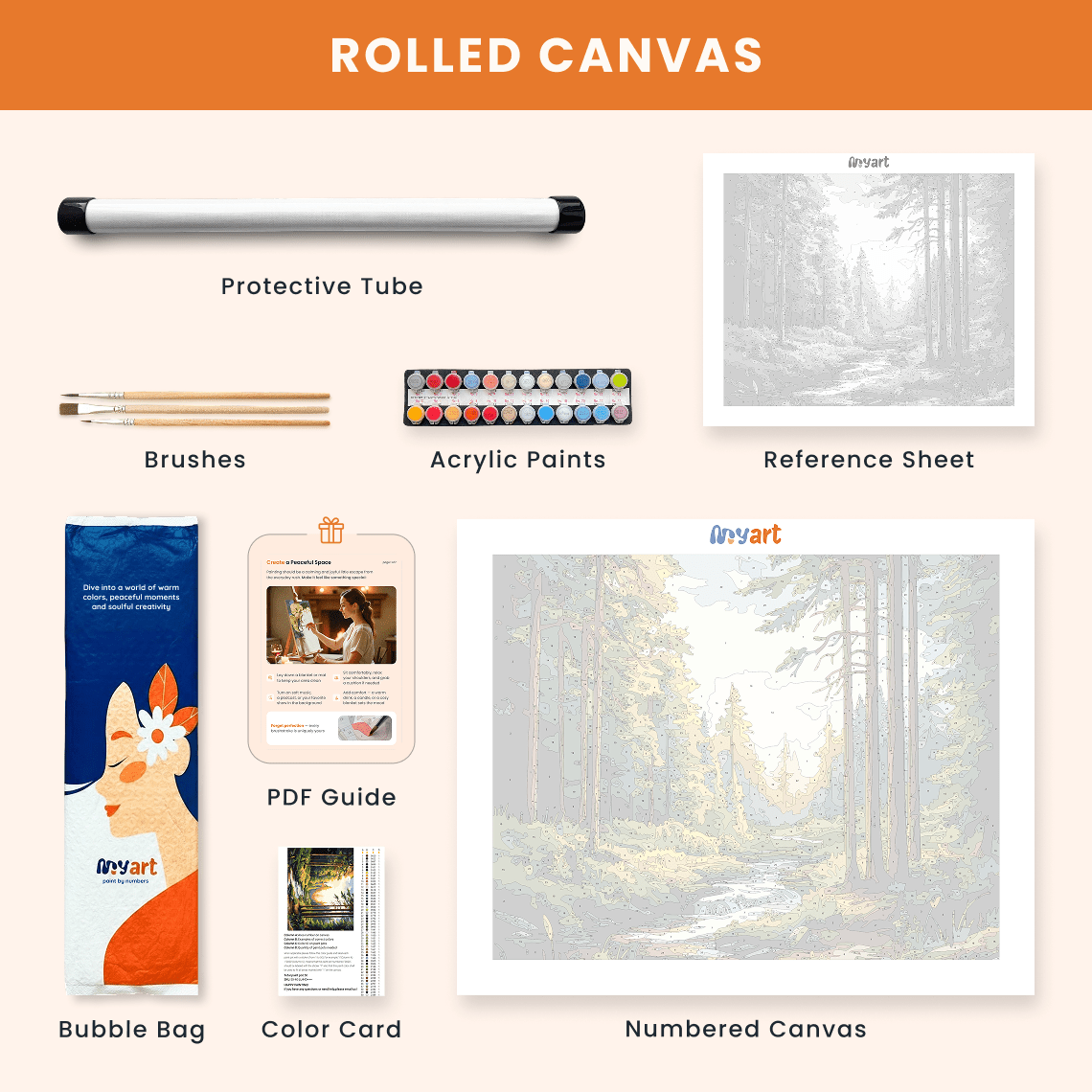 Paint by numbers - Golden Creek - MyArt