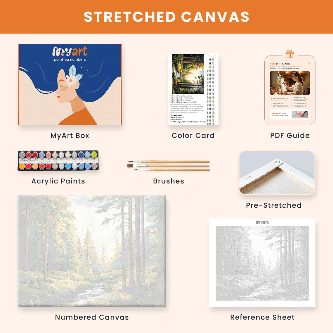 Paint by numbers - Golden Creek - MyArt