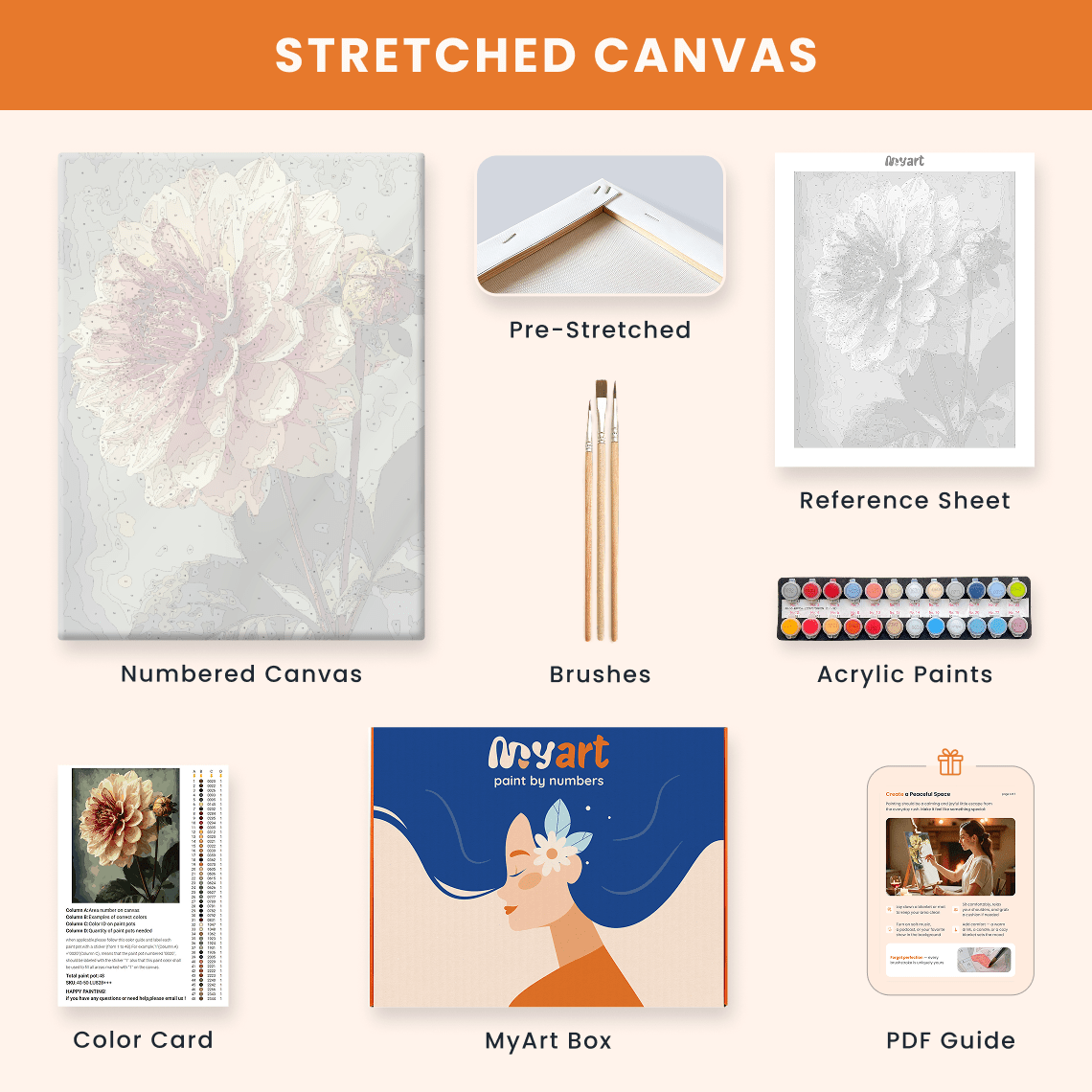 Paint by numbers - Golden Florals - MyArt