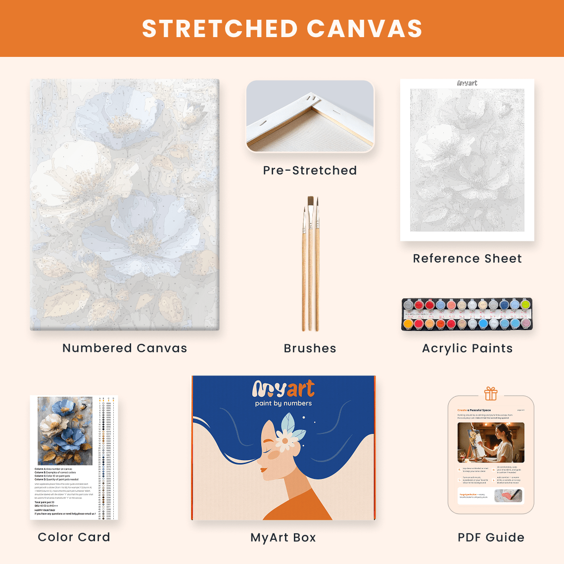 Paint by numbers - Golden Leaves - MyArt