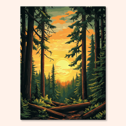 Paint by numbers - Golden Pines - MyArt