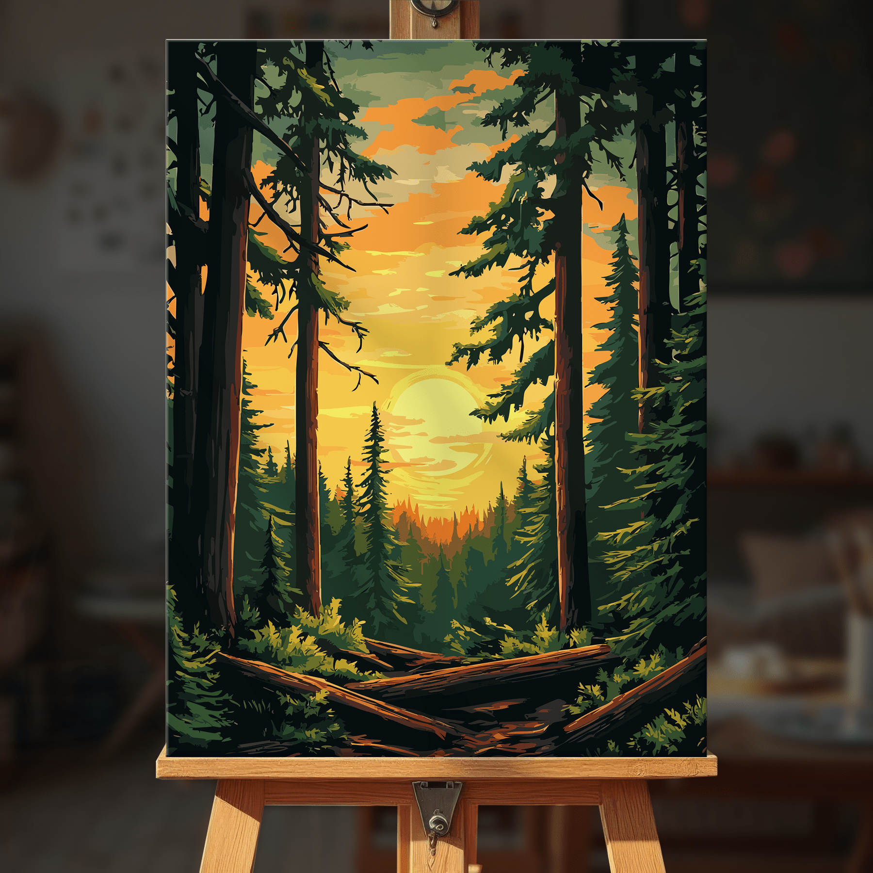 Paint by numbers - Golden Pines - MyArt
