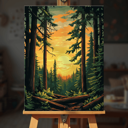 Paint by numbers - Golden Pines - MyArt