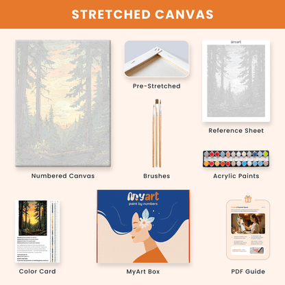 Paint by numbers - Golden Pines - MyArt