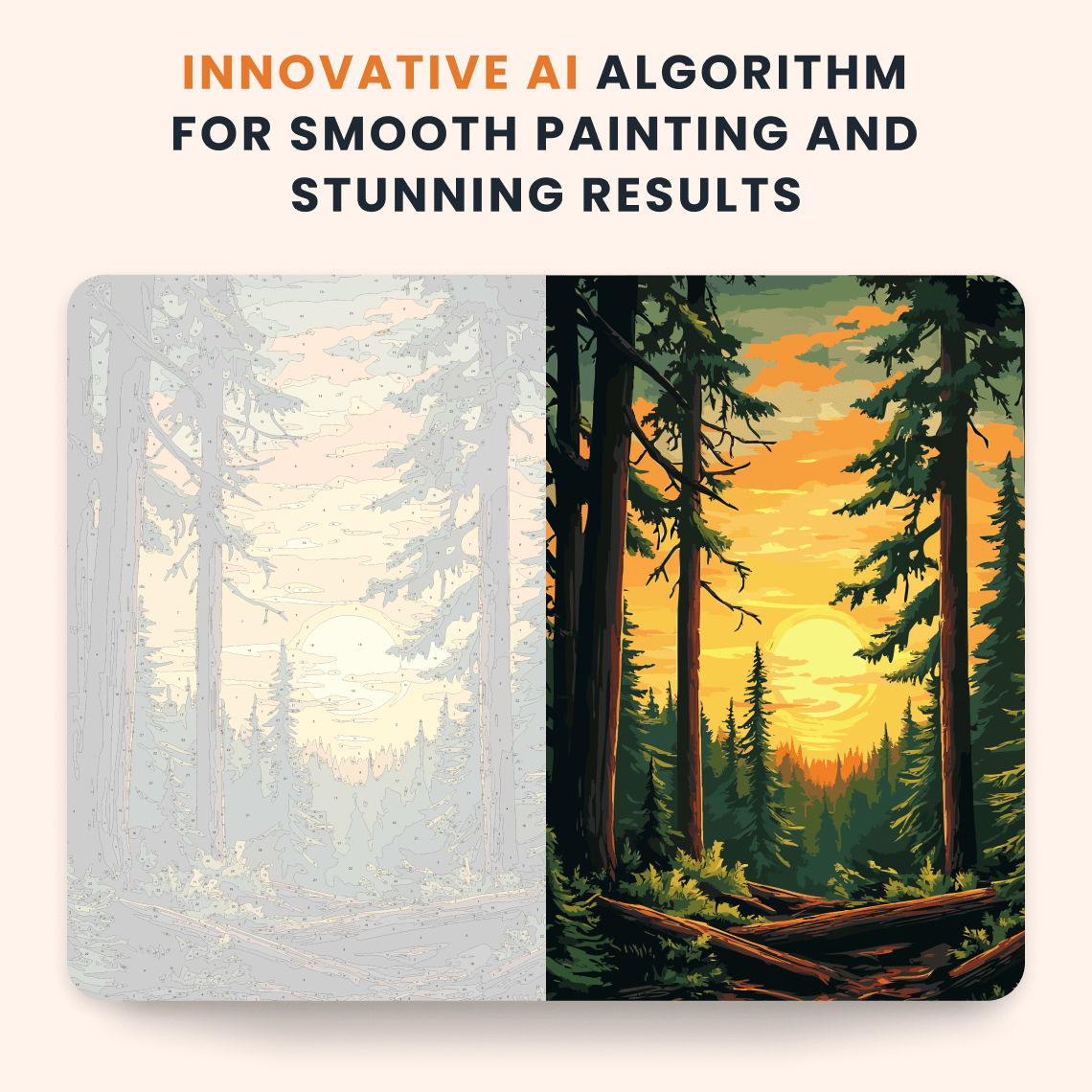 Paint by numbers - Golden Pines - MyArt