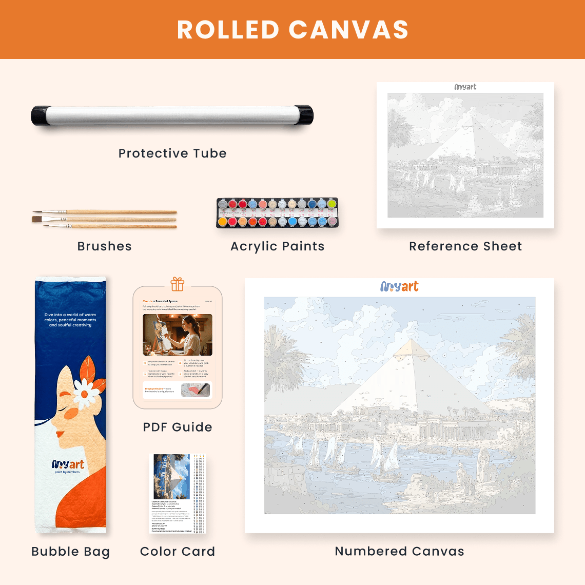 Paint by numbers - Golden Pyramid - MyArt