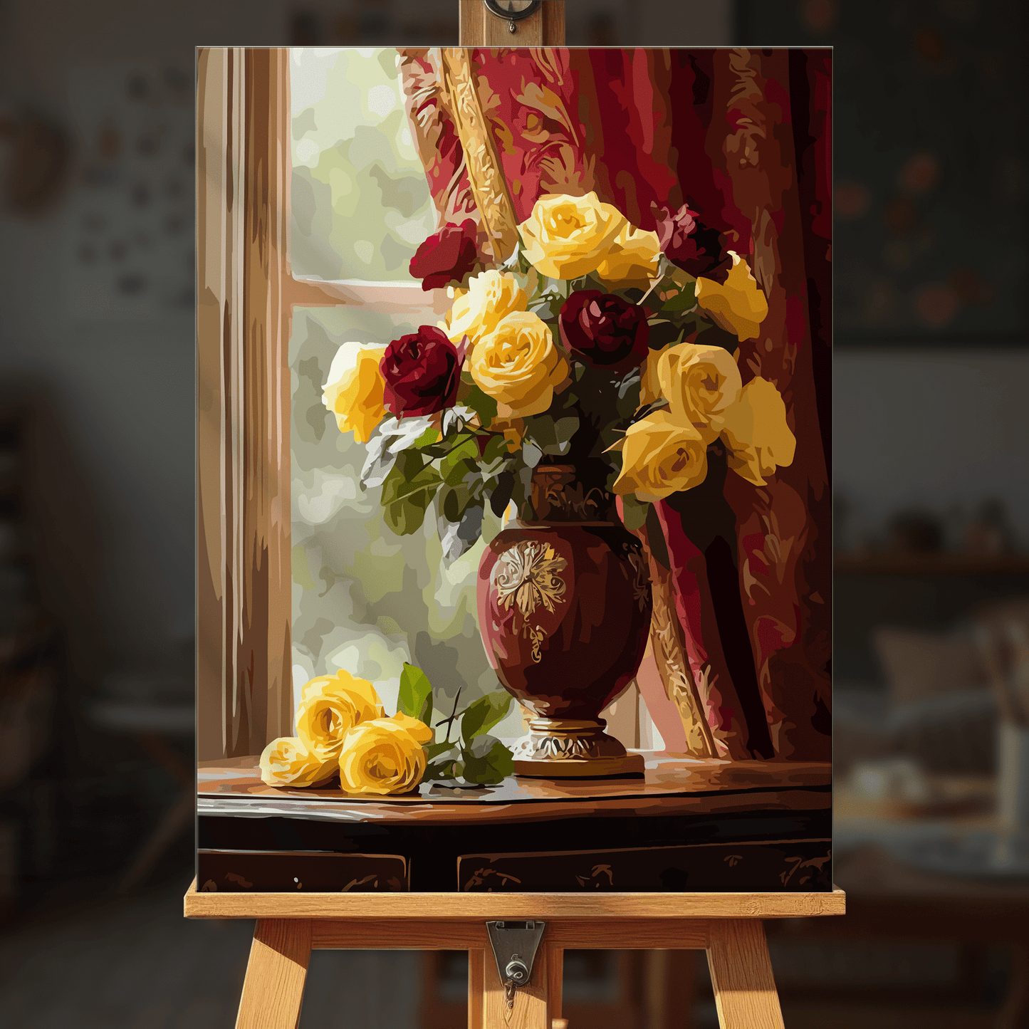 Paint by numbers - Golden Roses - MyArt