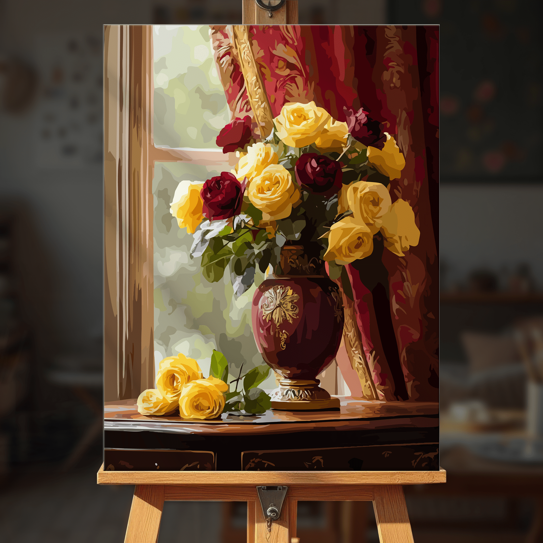 Paint by numbers - Golden Roses - MyArt