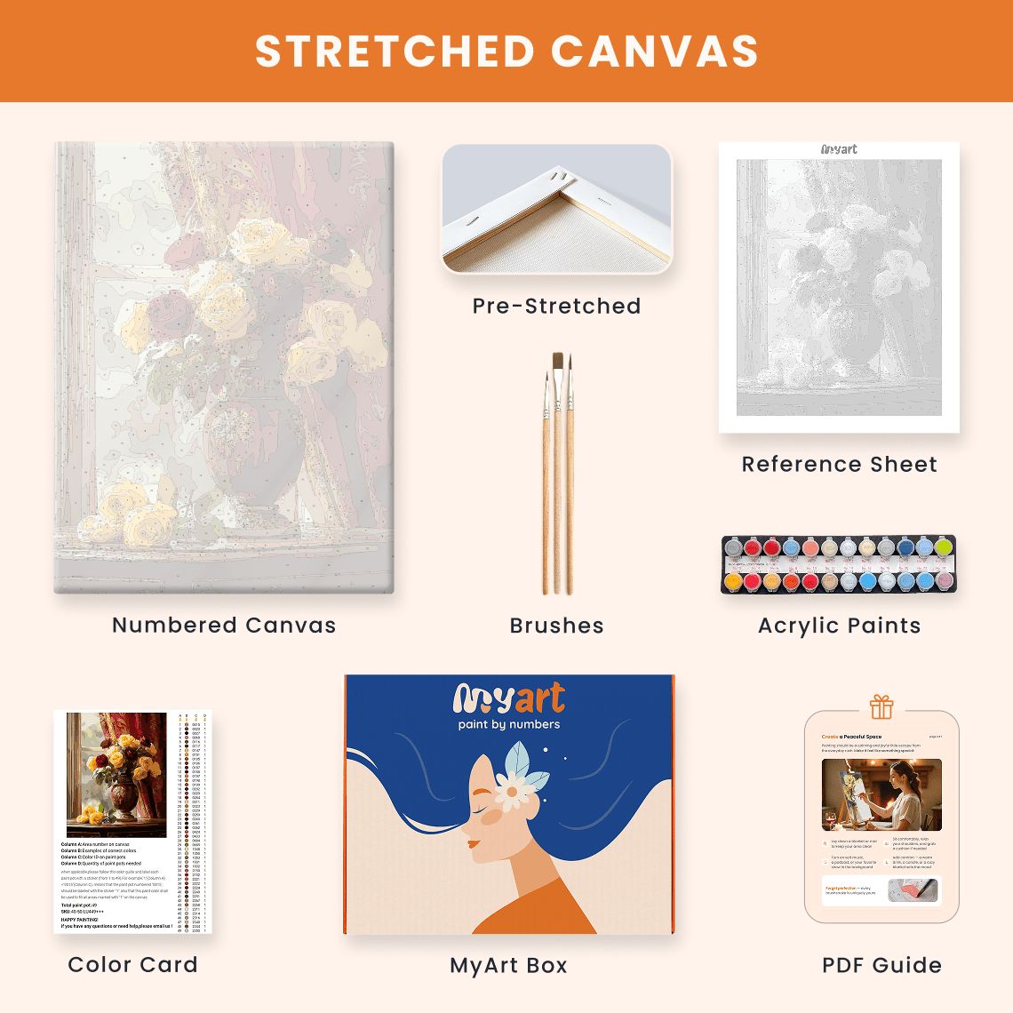 Paint by numbers - Golden Roses - MyArt