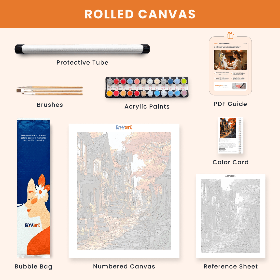 Paint by numbers - Golden Shadows - MyArt