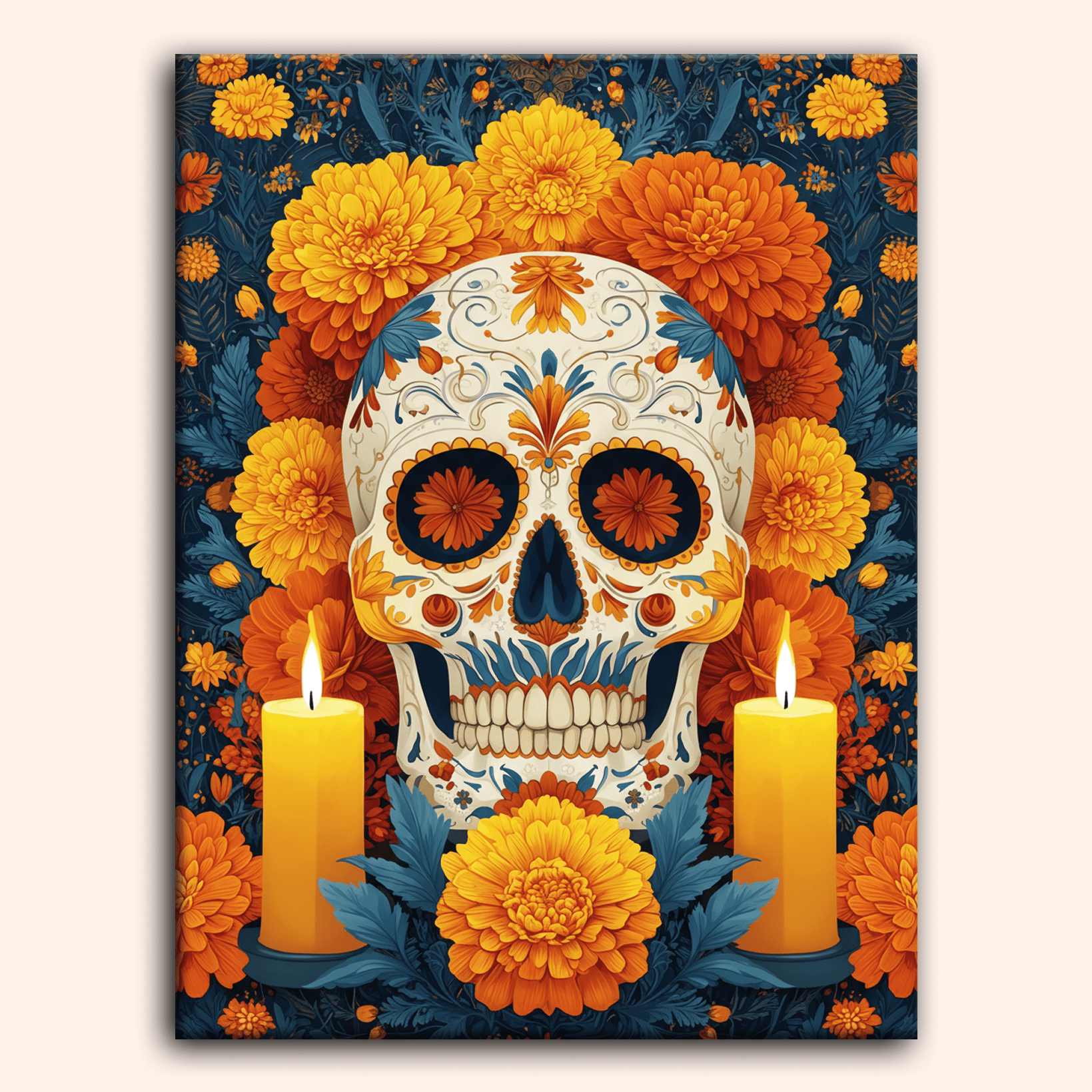 Paint by numbers - Golden Skull - MyArt