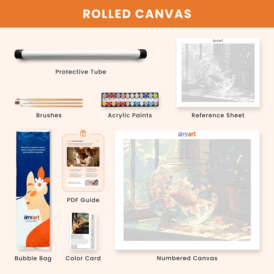 Paint by numbers - Golden Tranquility - MyArt