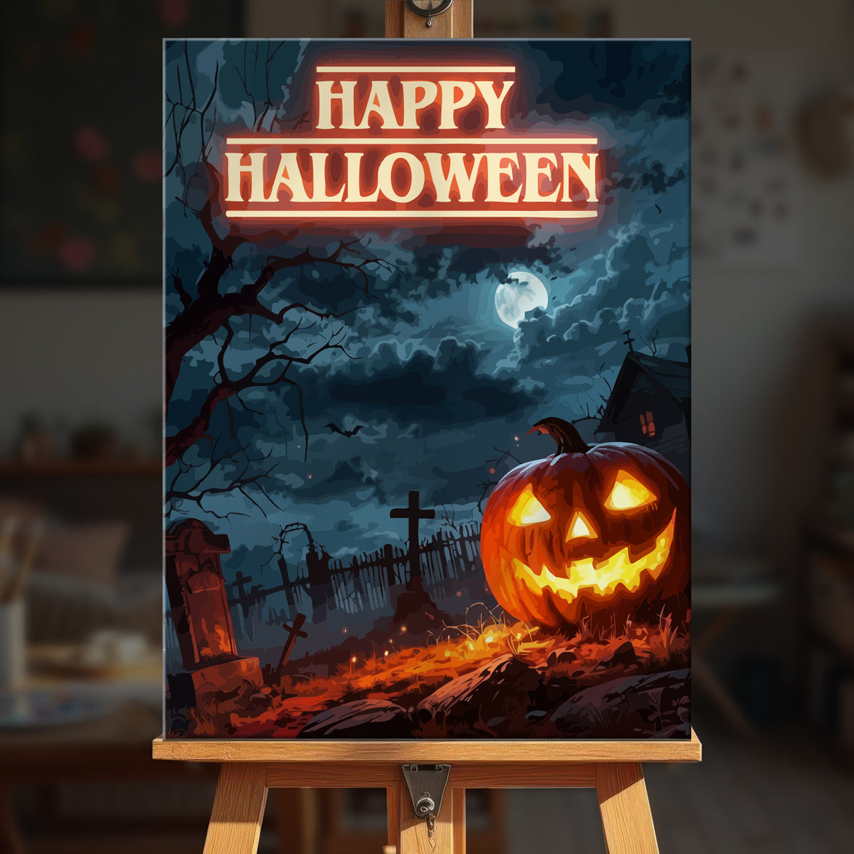Paint by numbers - Graveyard Glow - MyArt