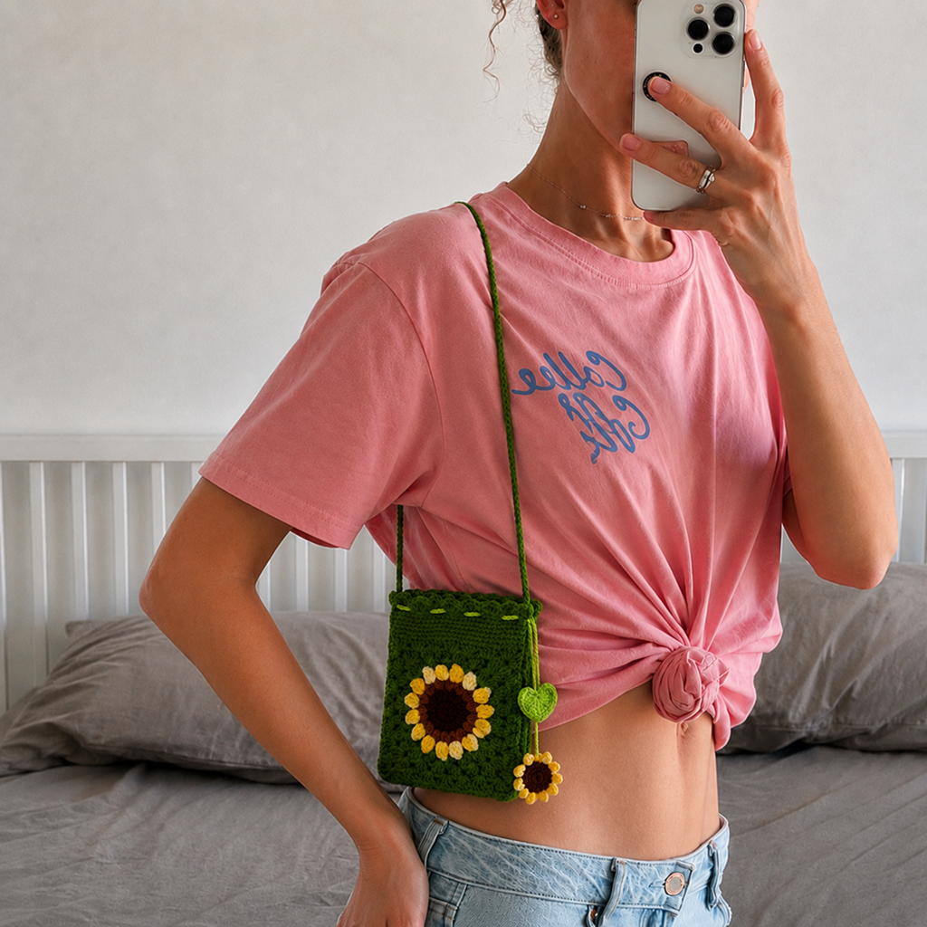 Green Sunflower Tote Bag