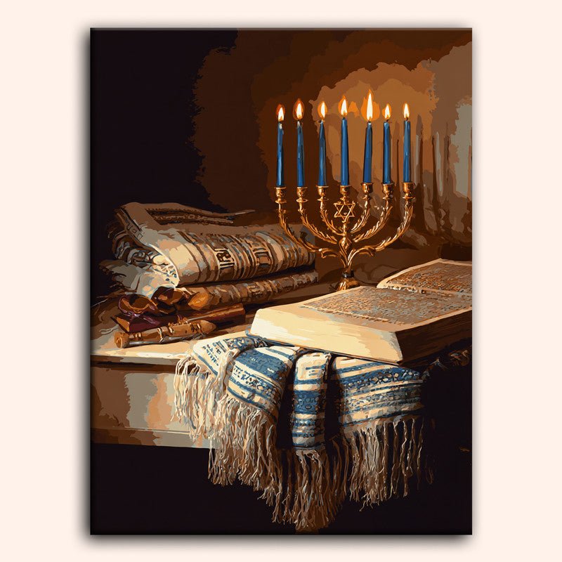 Paint by numbers - Hanukkah Light - MyArt