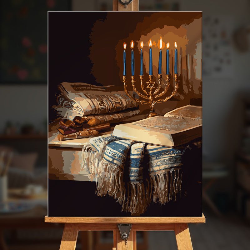 Paint by numbers - Hanukkah Light - MyArt