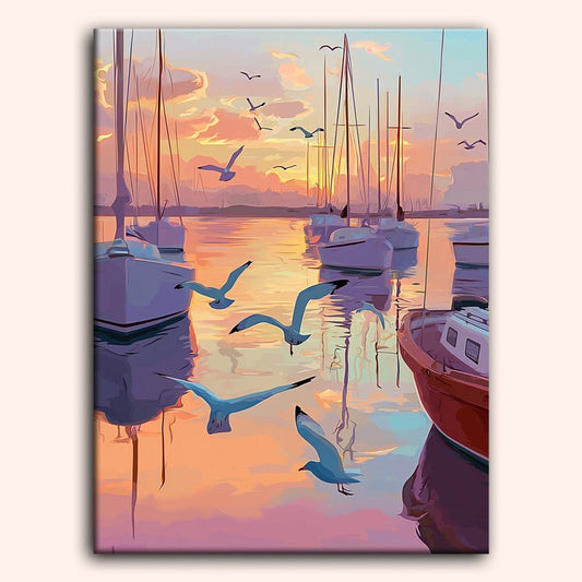 Paint by numbers - Harbor Wings - MyArt